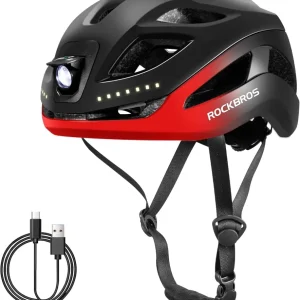 Cască de bicicletă luminoasă cu LED reîncărcabilă reglabilă 57-61 cm