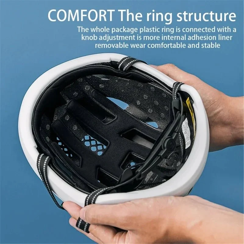 Cască de bicicletă respirabilă cu protecție pentru cap (Design Mat) - Alb