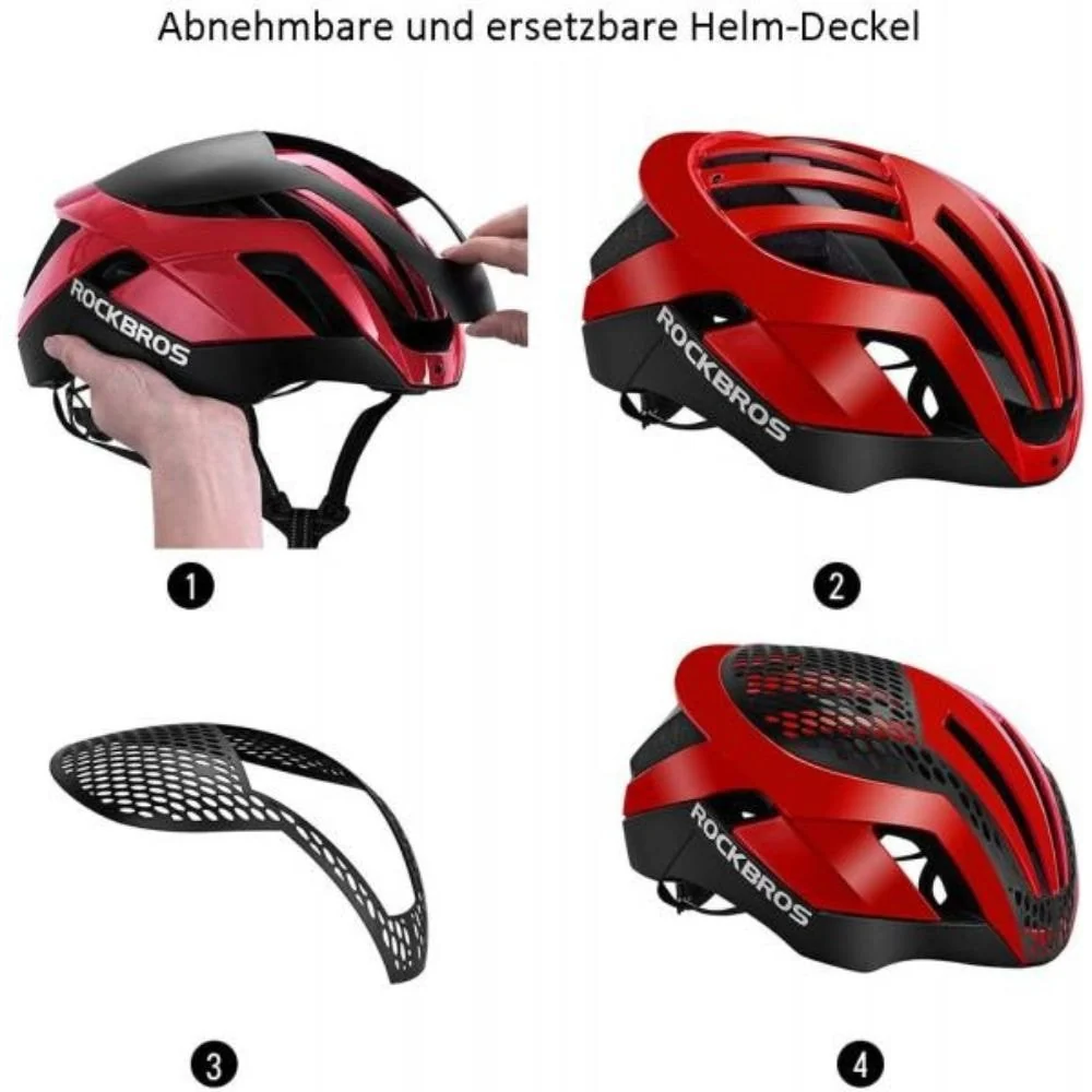 Cască de bicicletă ROCKBROS Negru/Roșu