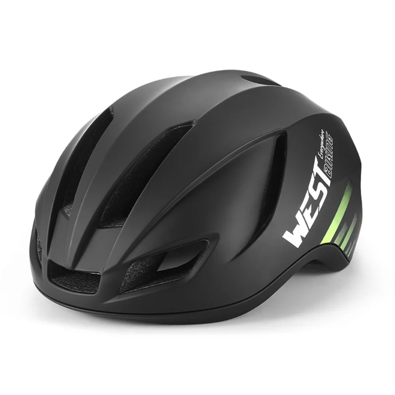 Cască de bicicletă ușoară cu iluminare spate LED - Negru