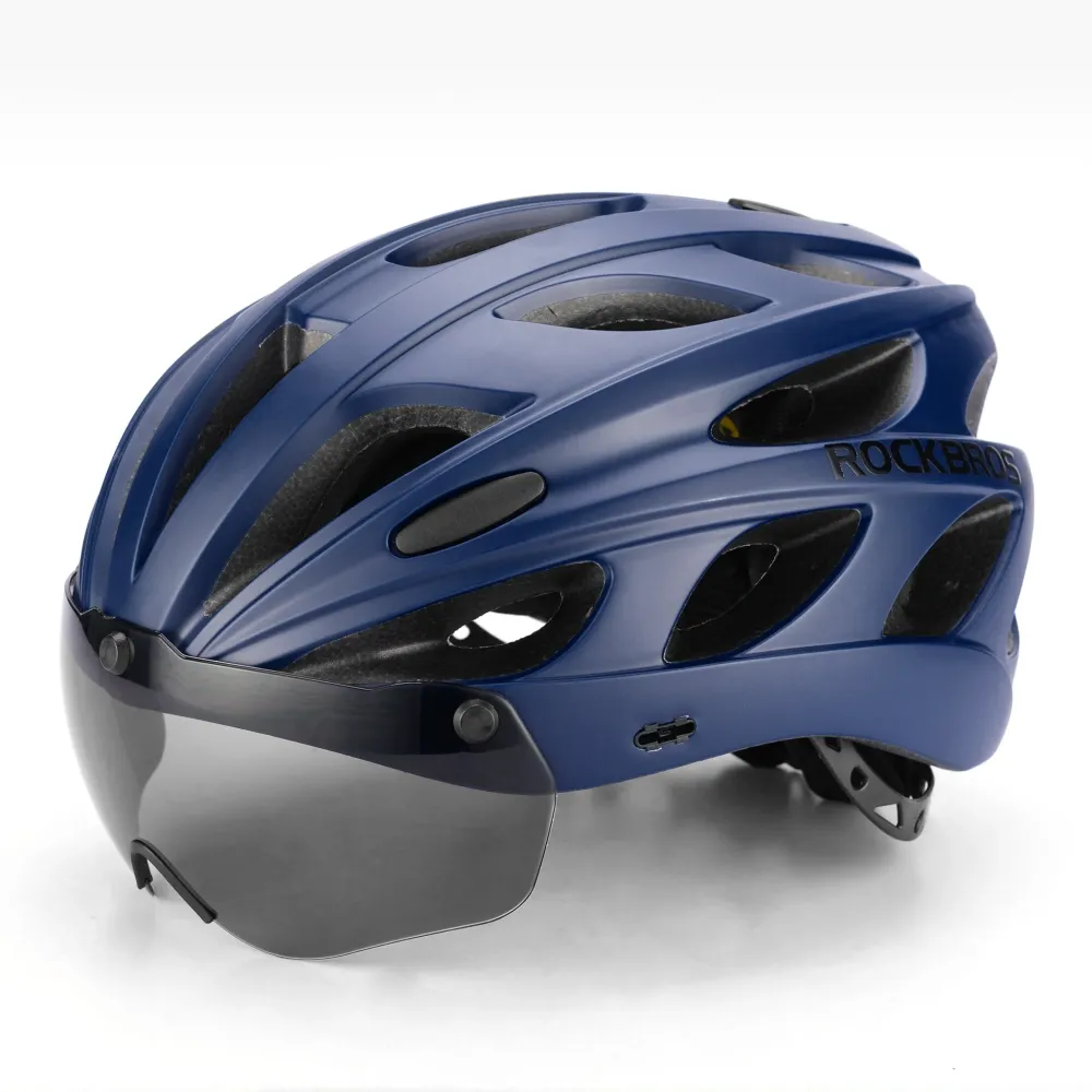 ROCKBROS Cască de bicicletă cu ochelari 57-62cm