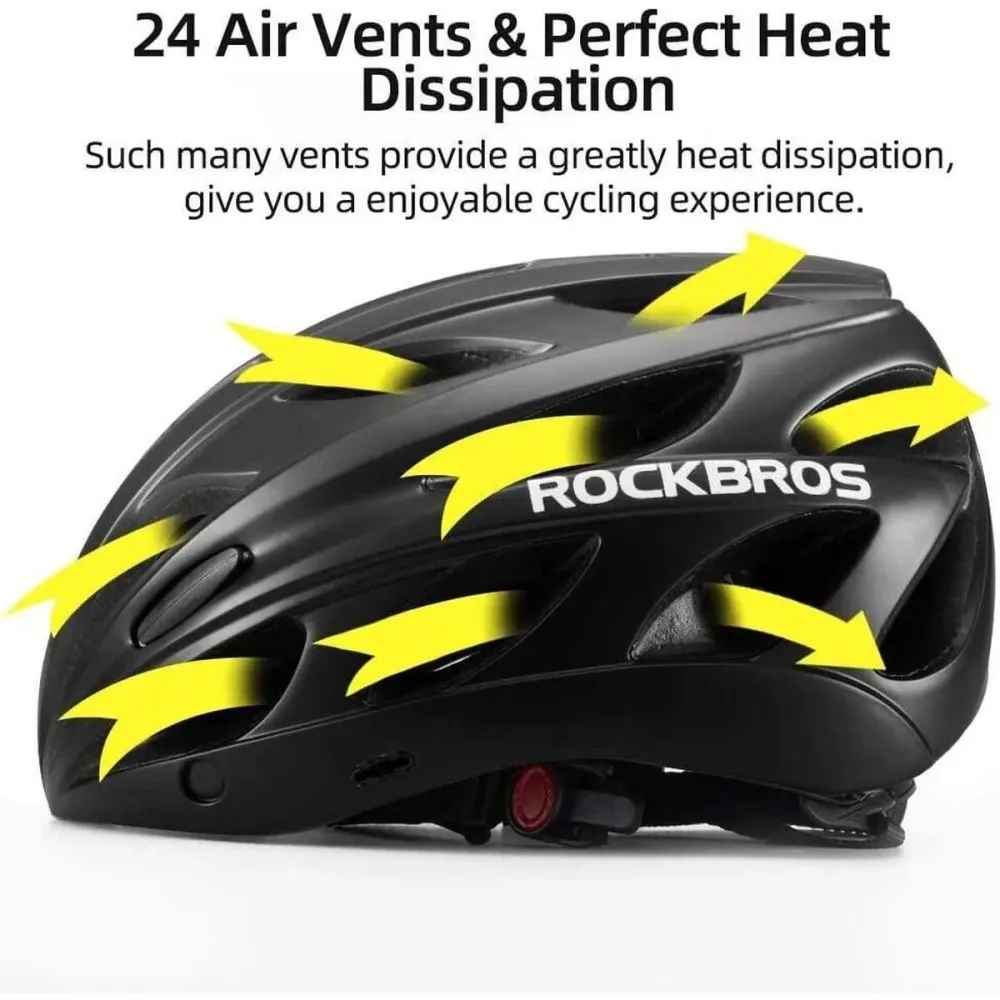 ROCKBROS Cască de bicicletă cu ochelari 58-62cm