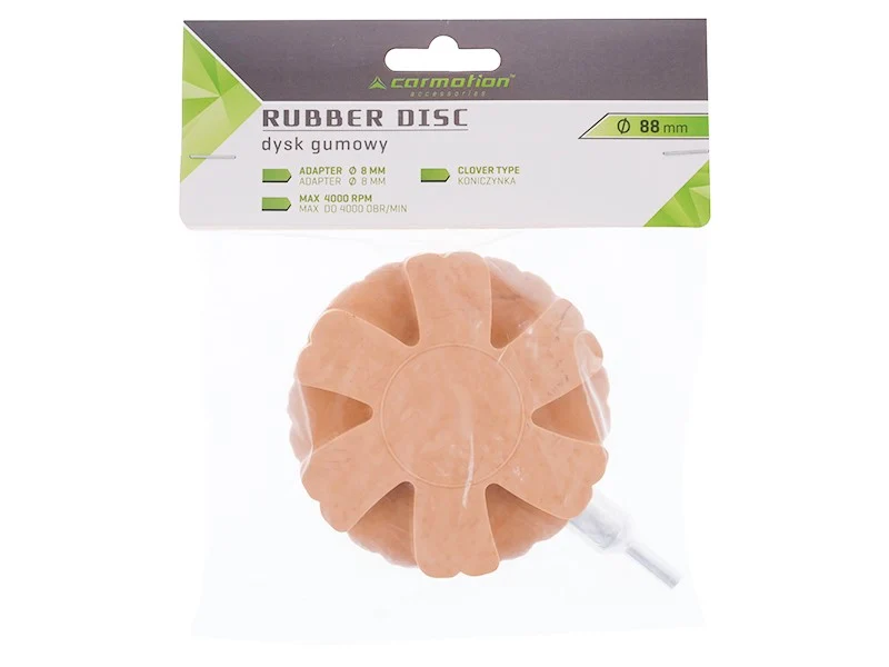 Disc de cauciuc pentru adezivi, diam. 90 mm, zimțat, filet M8