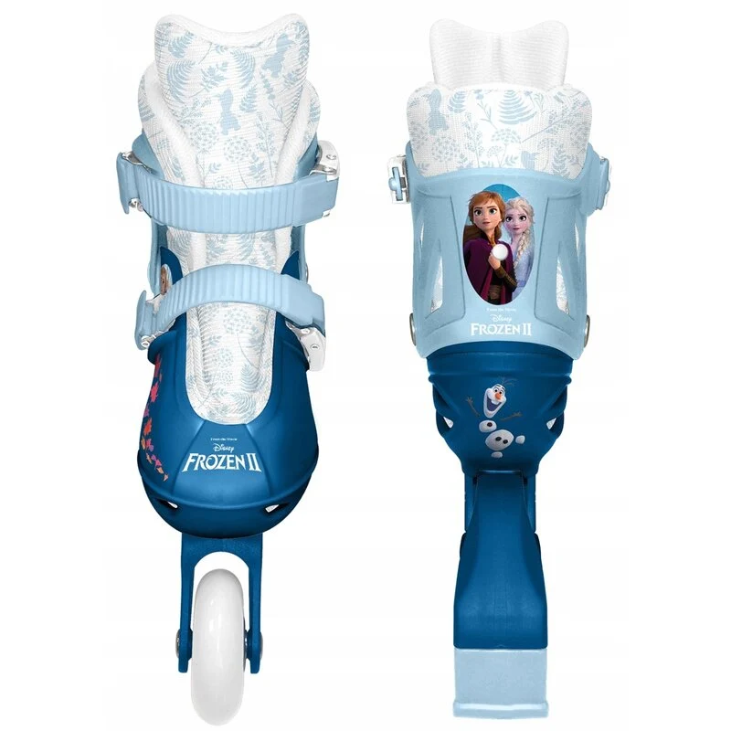 Role, Stamp, Frozen, Cu 4 roti, Ajustabile, Inchidere prin velcro, Cu frana, Marime 30-33, Albastru