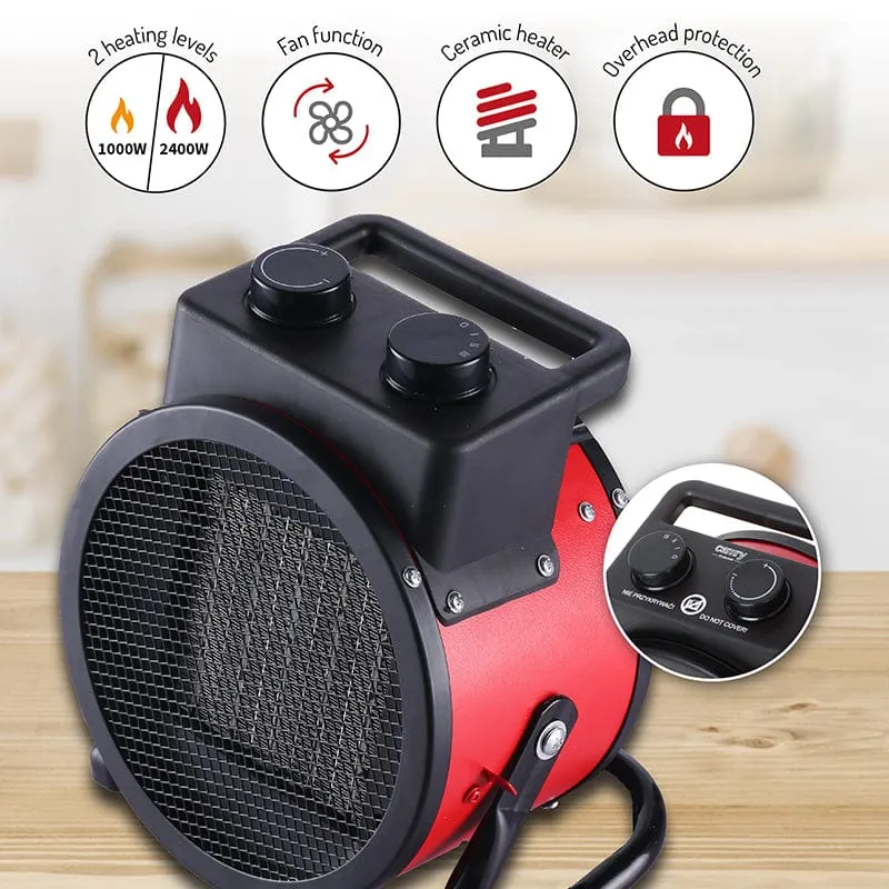 Aeroterma Camry CR7743 | 2400W, Ceramica, Rosu/Negru