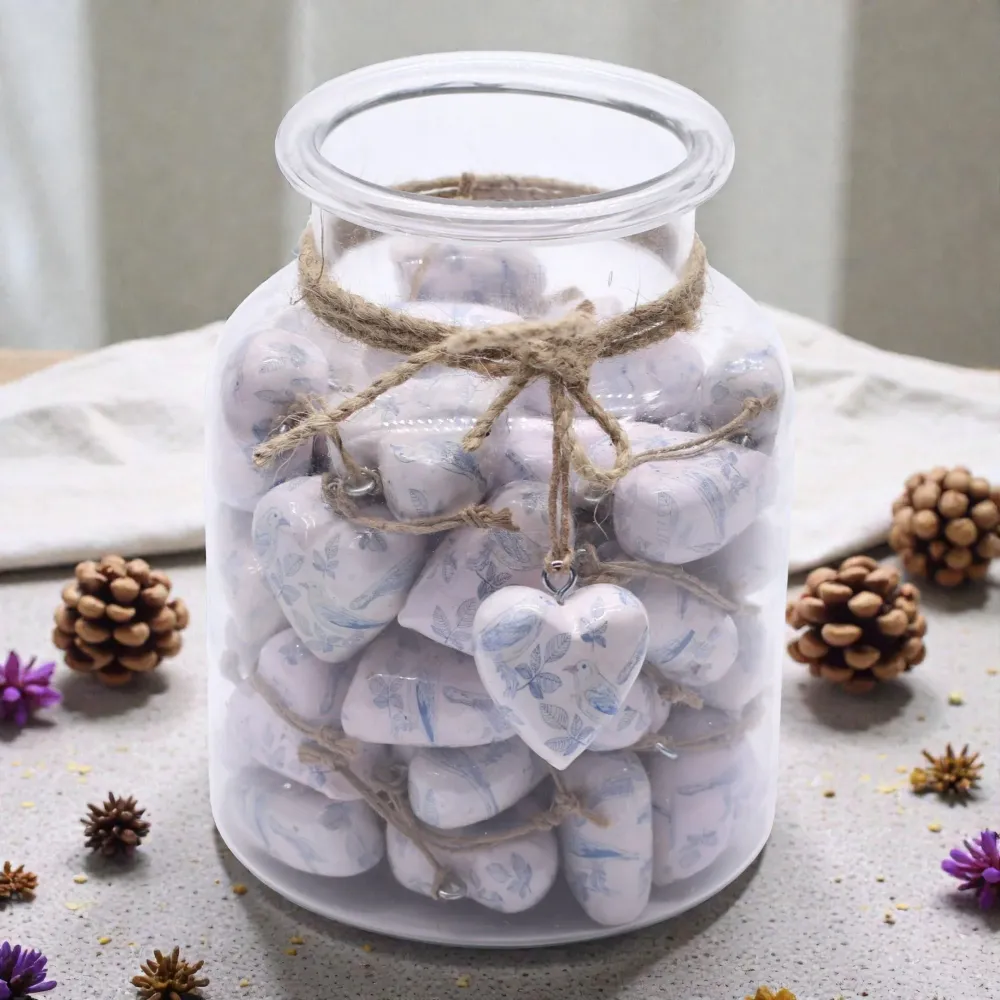 Inimi mari din lemn pentru decor – Pasărea Albastră