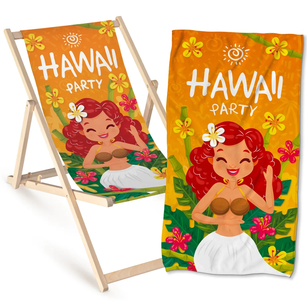 HAWAII PARTY Set șezlong și prosoape