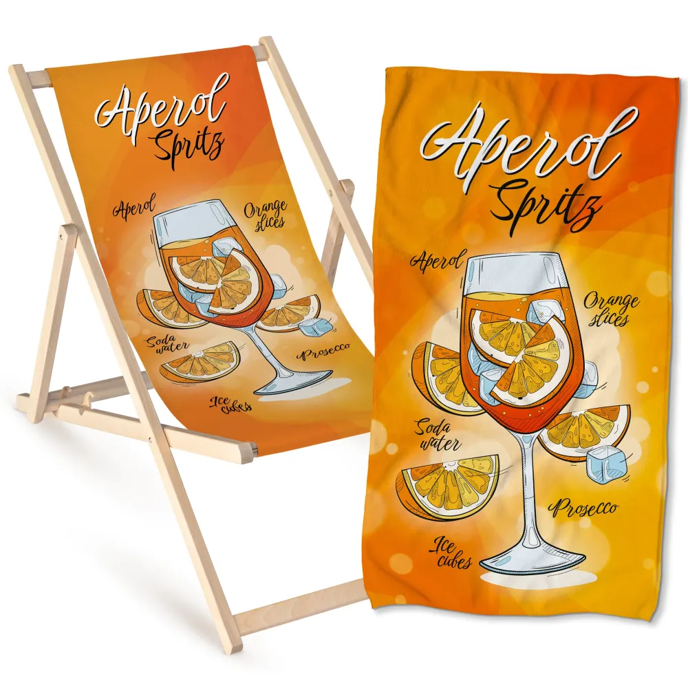 Set șezlong și prosoape APEROL SPRITZ