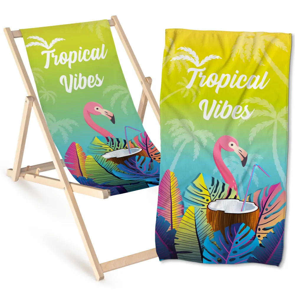 TROPICAL VIBES Set șezlong și prosoape