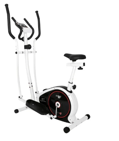 Bicicleta Eliptica Fitness 2in1 104x65x156 cm Functii de Calorii, Distanta, Puls, Timp, Viteza, 8 trepte de dificultate