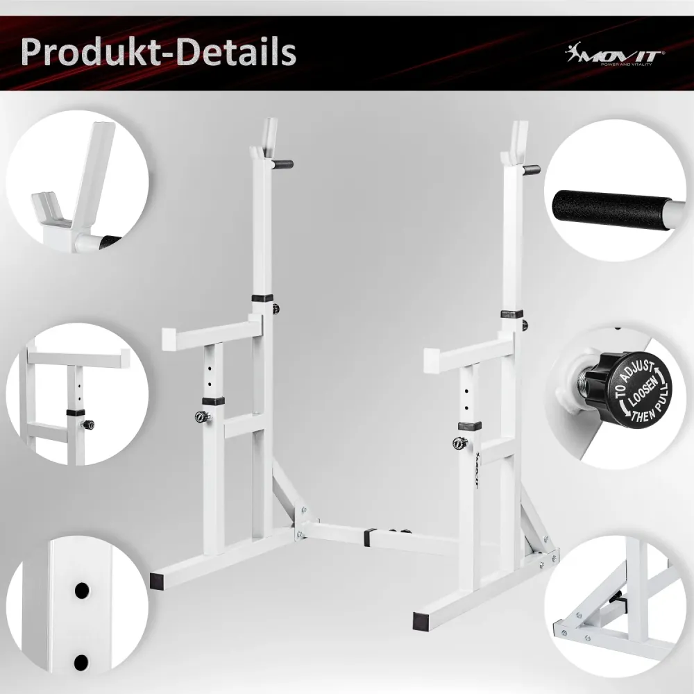 Rack Pro, pentru gantere, alb