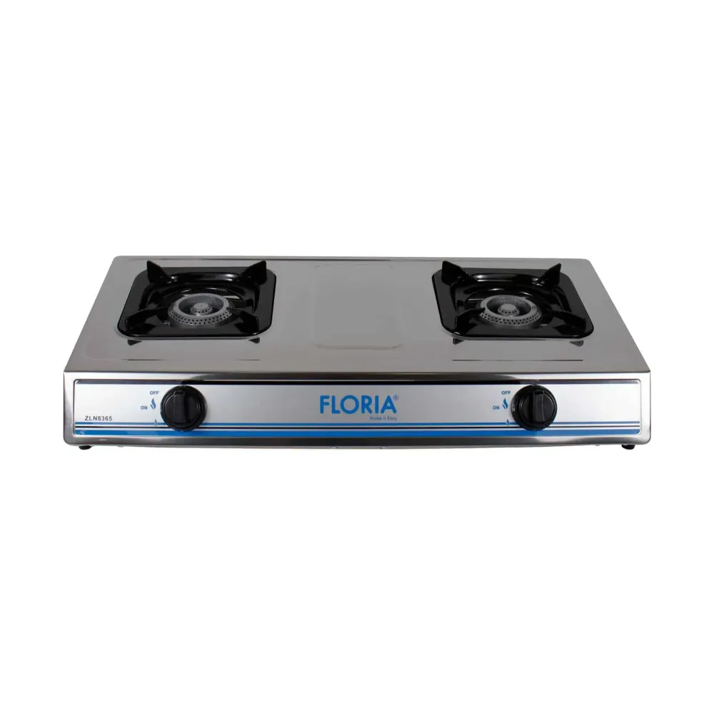 Aragaz din inox cu 2 ochiuri, alimentare la butelie