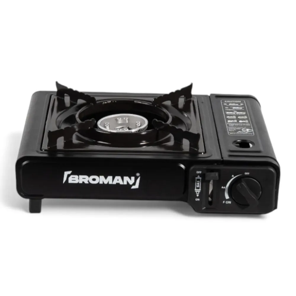 Aragaz camping portabil Broman, aprindere piezo, compact, ideal pentru exterior