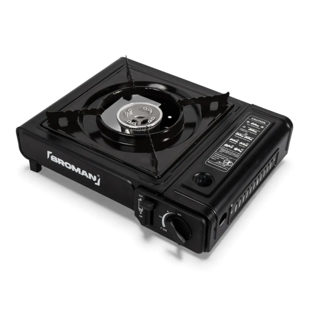 Aragaz camping portabil Broman, aprindere piezo, compact, ideal pentru exterior