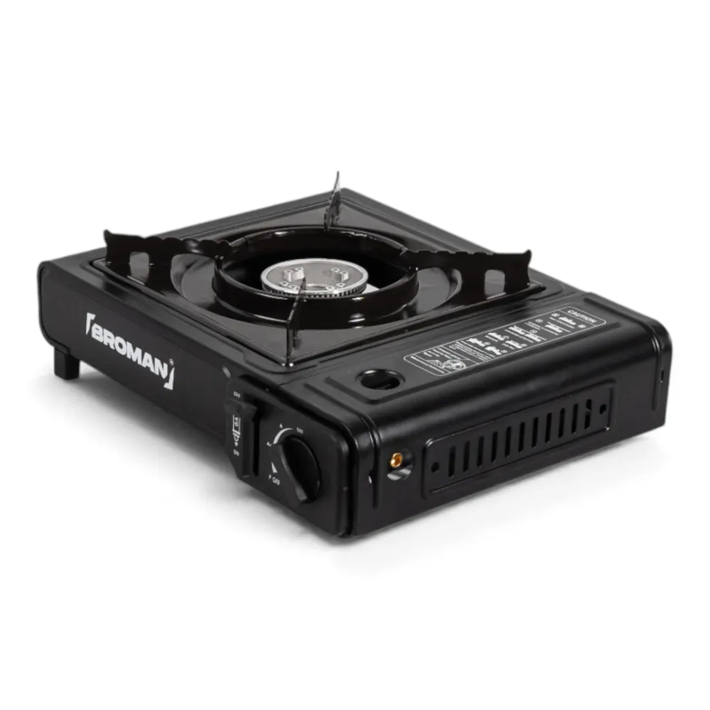 Aragaz camping portabil Broman, aprindere piezo, compact, ideal pentru exterior
