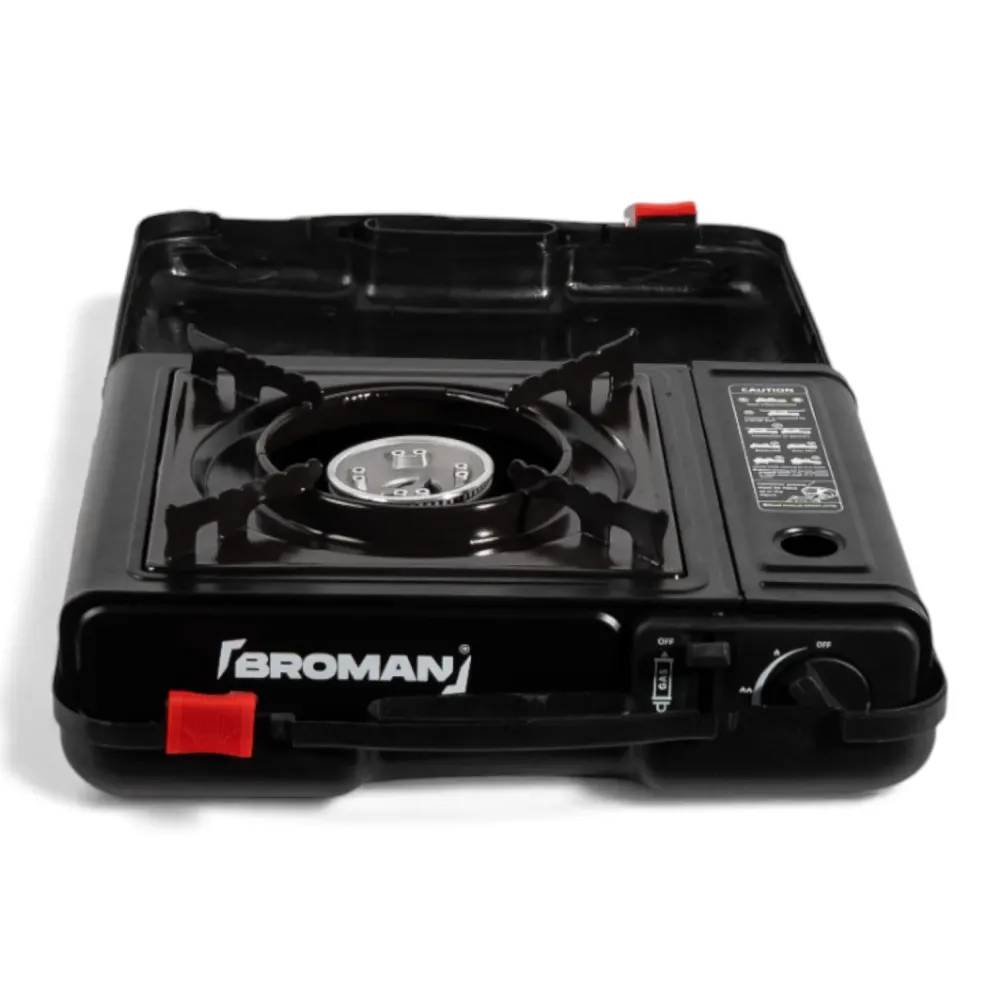 Aragaz camping portabil Broman, aprindere piezo, compact, ideal pentru exterior