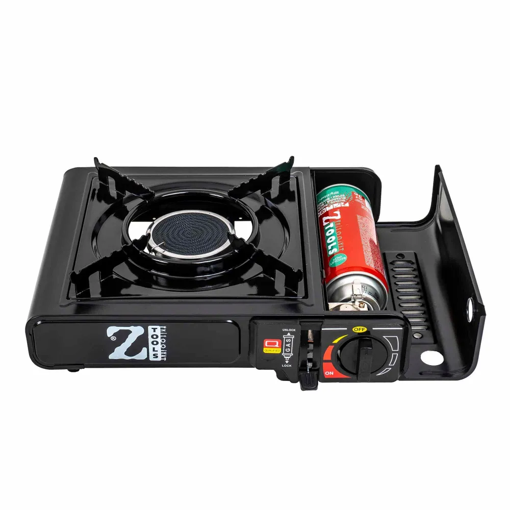 Aragaz camping, Z-TOOLS aprindere automata, dubla alimentare butelie spray sau gaz, flacara antivant / ZTS 5576