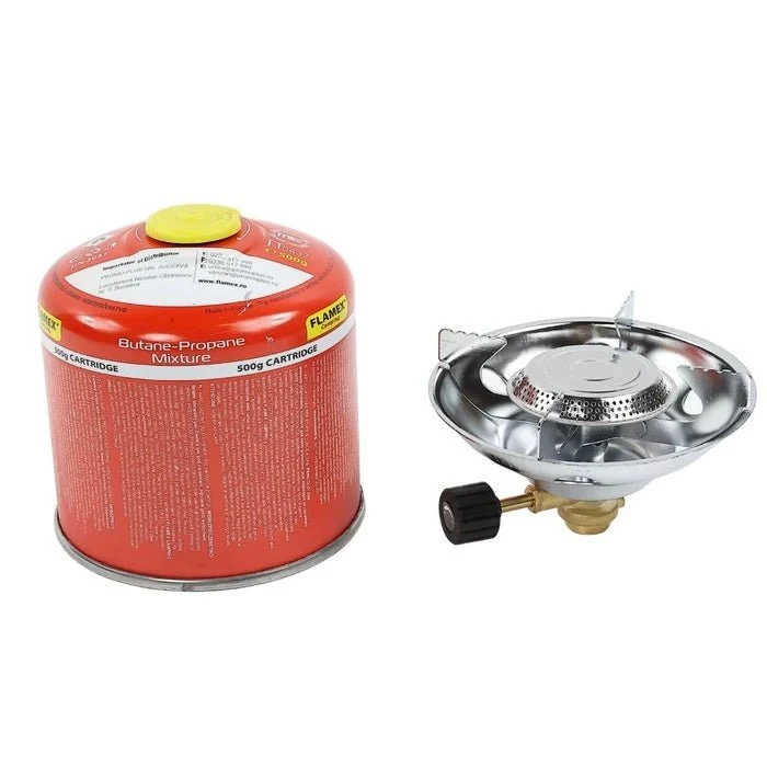 Set Miniaragaz camping cu Arzător Flamex 300S + butelie gaz 500g
