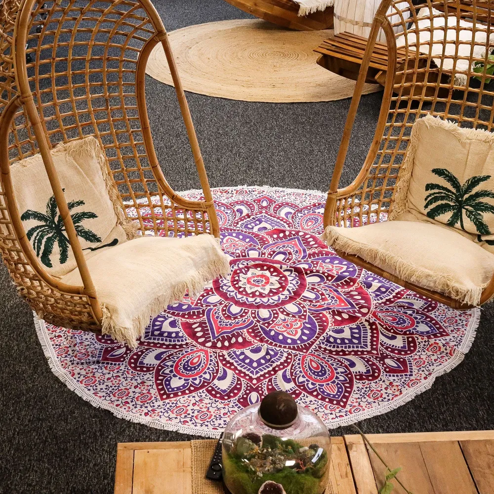 Mandala Mare Rotundă Art (180cm) – Roz & Violet