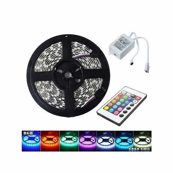 Banda Led Rgb cu Telecomanda 20 Metri, cu Banda Adeziva si Telecomanda