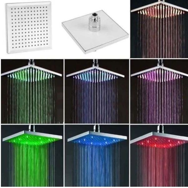 Cap de dus XXL cu LED Multicolor si Senzor de Temperatura