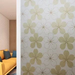 Folie decorativa pentru geam,, autoadeziva flori galbene 45 x 500 cm