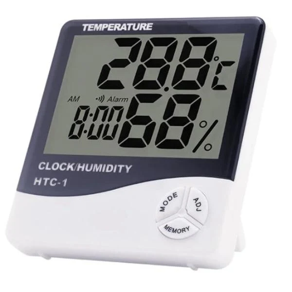 Termohigrometru digital de birou 3 1 cu ceas, alarma, calendar - senzor de umiditate,LCD