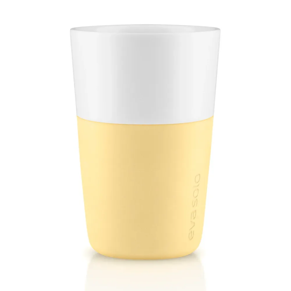 Pahar Café Latte - Galben (2 buc)