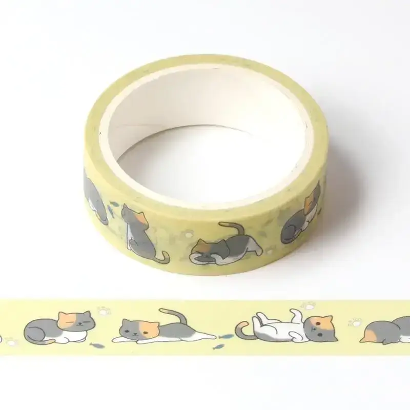 Rola de Scotch Pisică Kawaii pentru Proiectele Tale Creative