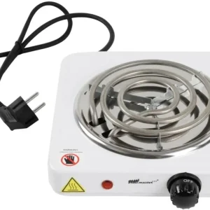 Bricheta electrica cu carbune, 1000W, alb, temperatura reglabila