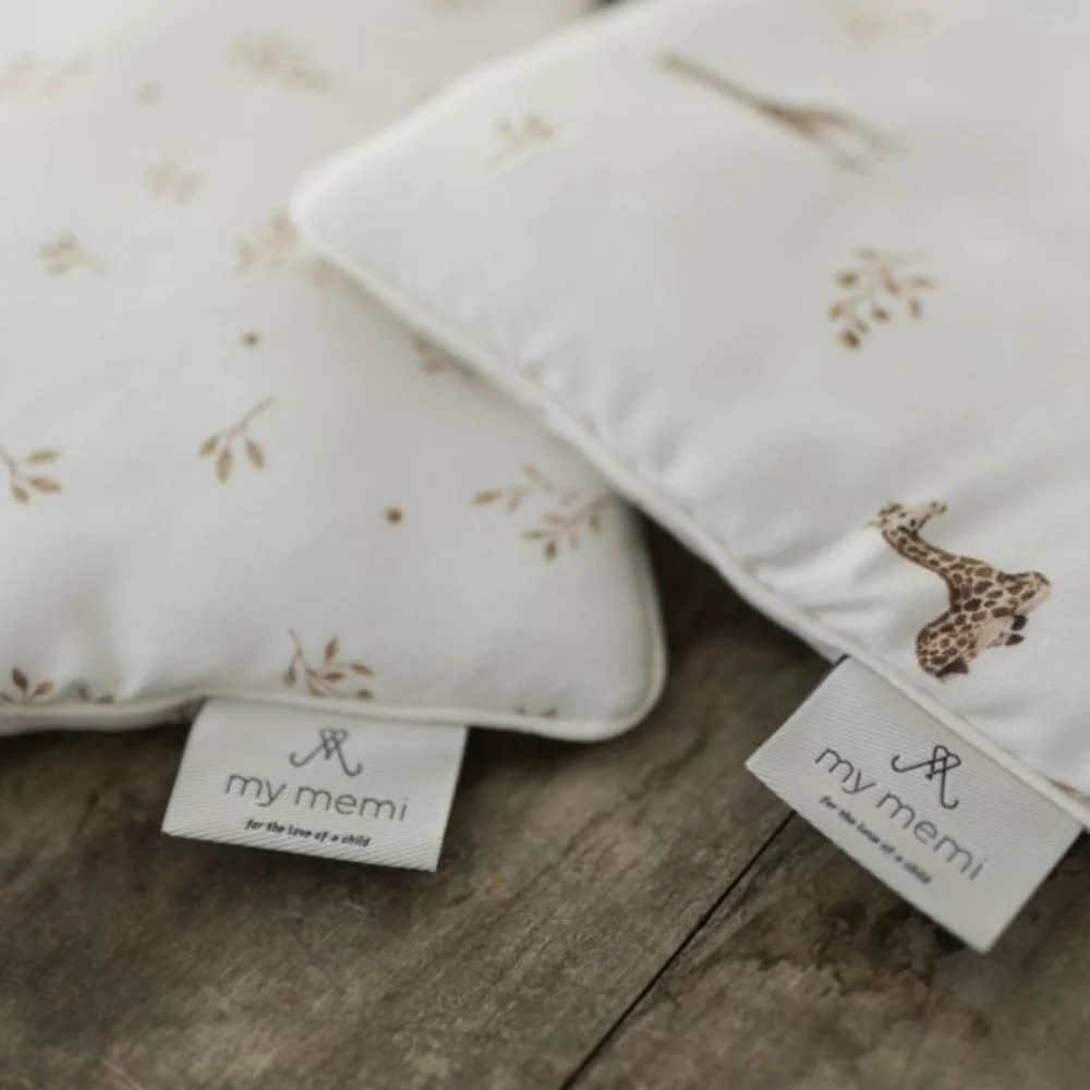 Memi Bamboo lenjerie de pat cu umplutură 75x95 - girafe