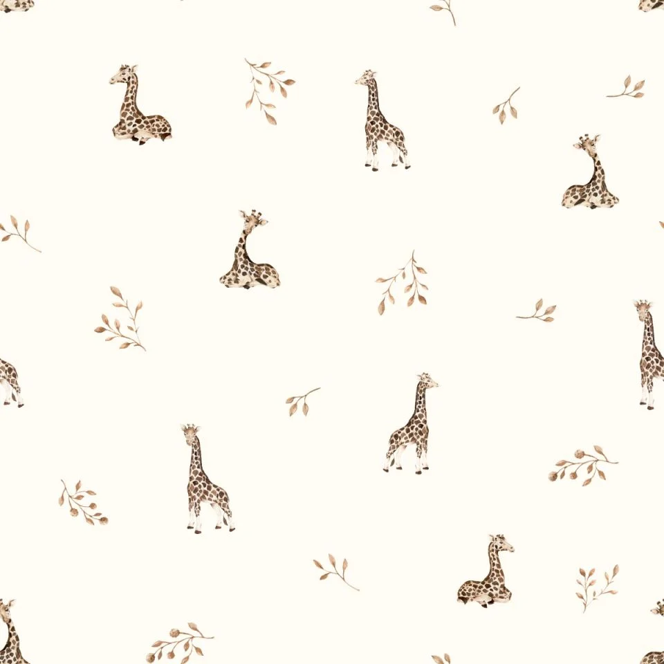Memi Bamboo lenjerie de pat cu umplutură 75x95 - girafe