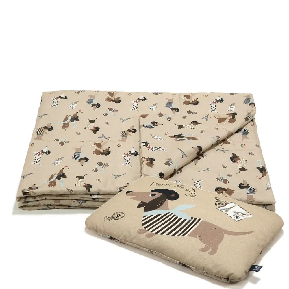 La Millou Set de lenjerie de pat din bumbac L Pierre Dog