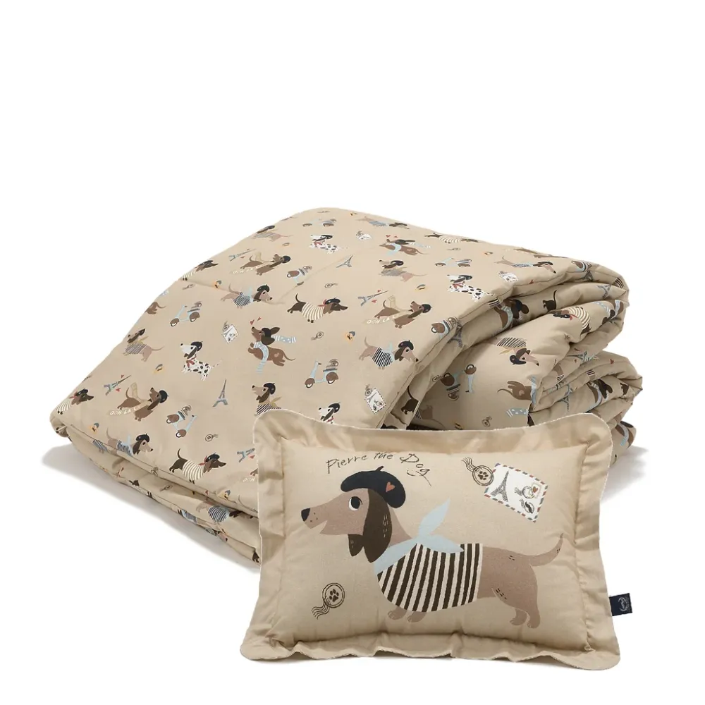 La Millou Set de lenjerie de pat din bumbac XL Pierre Dog