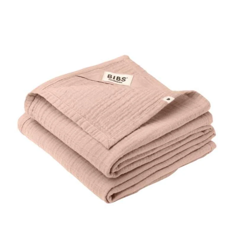 BIBS Somn - Pânză Muslin în 2-Pachet - 70x70 cm. - Blush