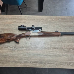 Dublu Express Heym, cal 30R Blaser, obrazar stanga, Leica Magnus 1-6.3x24