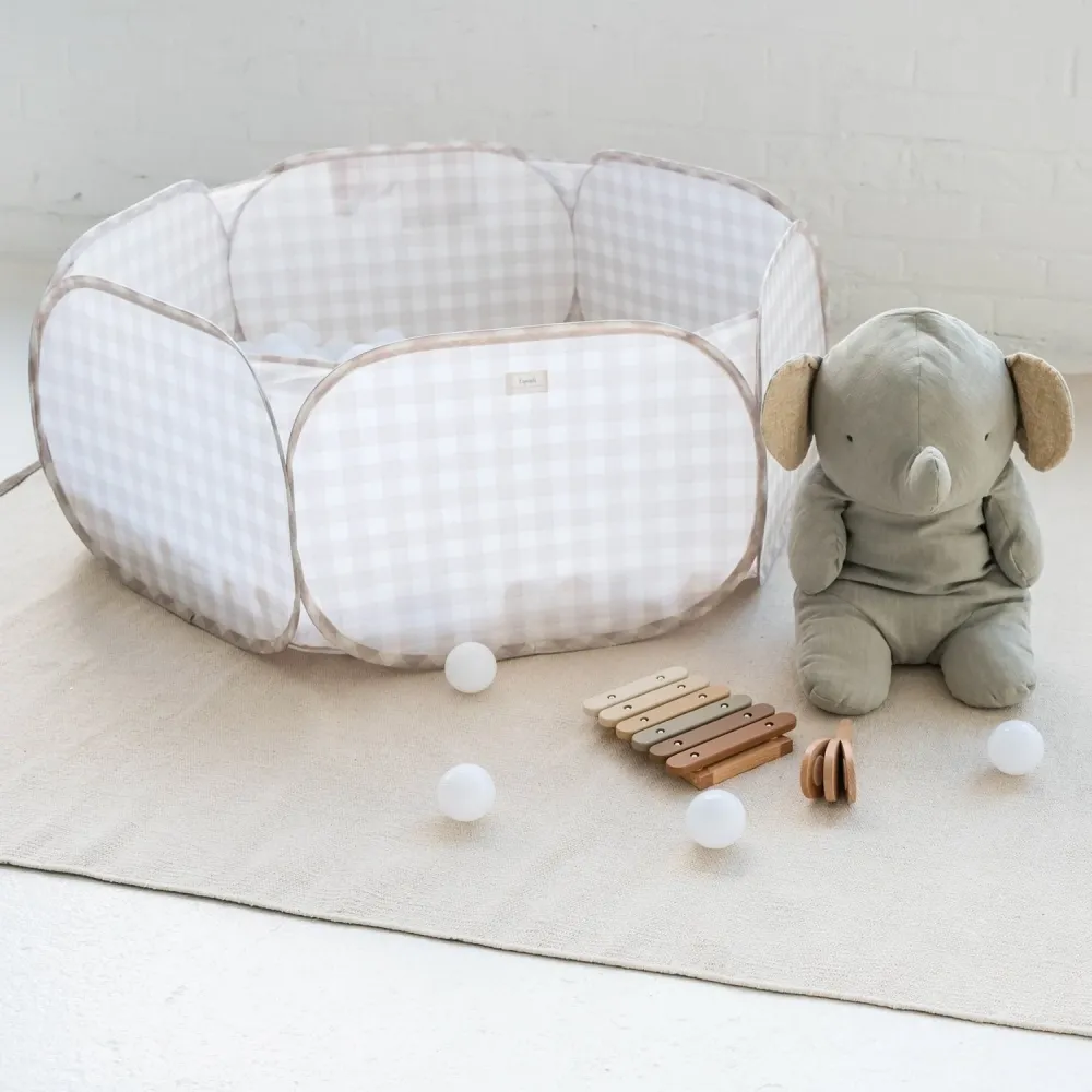 3 Sprouts Ball Pool Gingham Bej