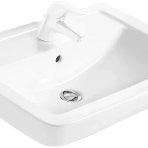 Lavoar suspendat cu picior din ceramica Eurovit Plus, 60x46 cm
