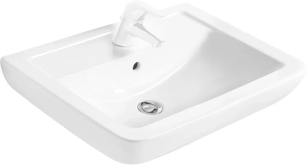 Lavoar suspendat cu picior din ceramica Eurovit Plus, 60x46 cm