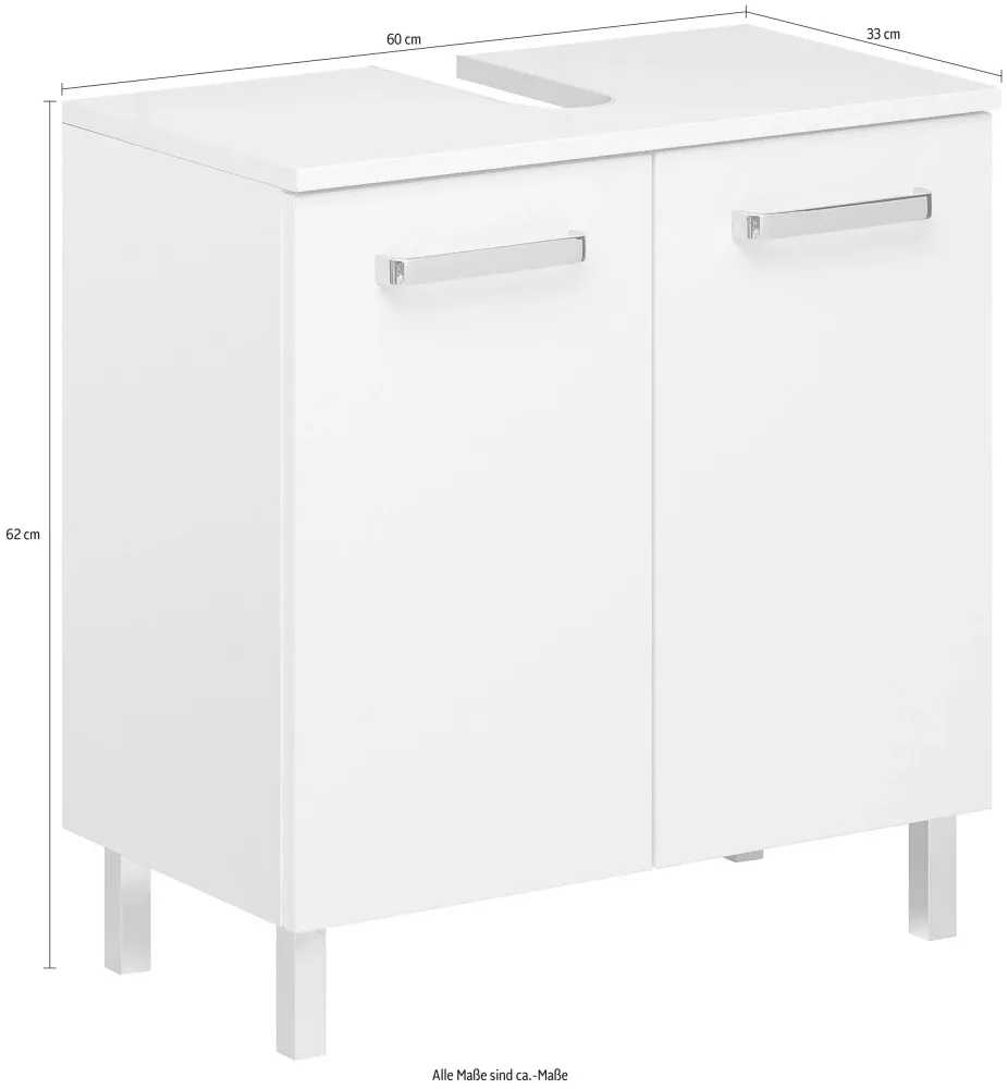 Mască pentru lavoar Pelipal Quickset alba, 60 cm lățime
