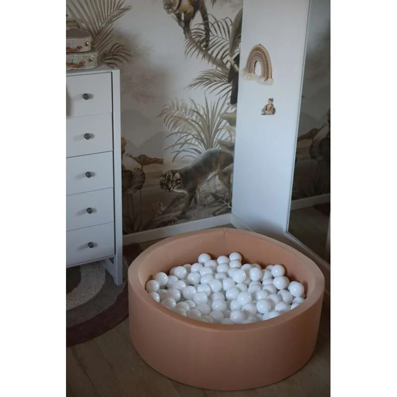 Kid'oh piscină cu bile - 100 Bile - Bej - Alb