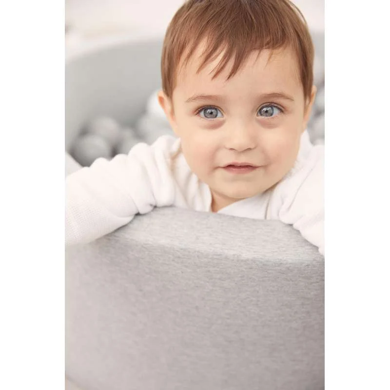 Kid'oh piscină cu bile - 100 Bile - Gri - Alb