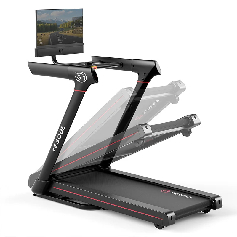 Banda de alergare YESOUL T3 Plus Treadmill, Black, inclinare 10%, pliere hidraulica, viteza max 14km/ora