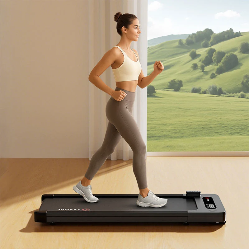 Banda de alergare YESOUL W2 Treadmill, Black, viteza max 6km/ora, telecomanda