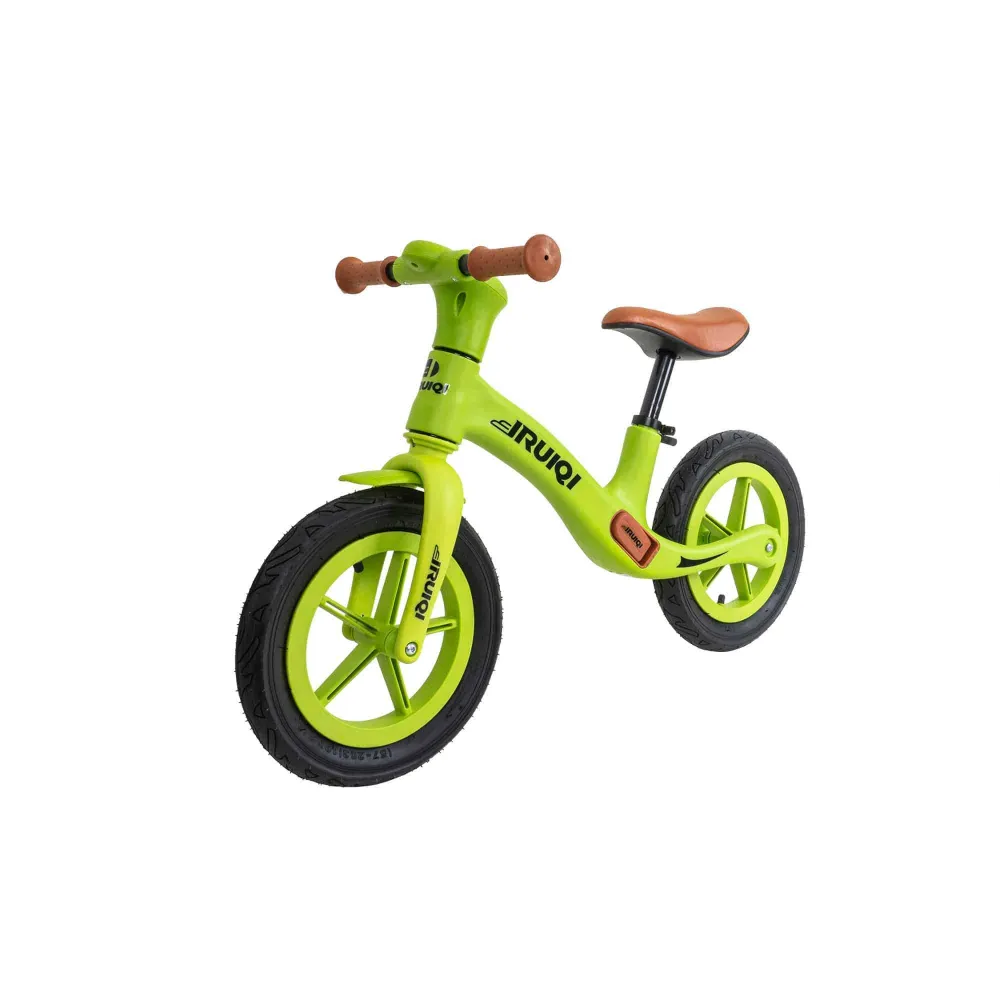 Bicicleta fara pedale pentru copii IRUIQI, roti de cauciuc si scaun reglabil, +3ani, verde Z-TOOLS / ZTS8256