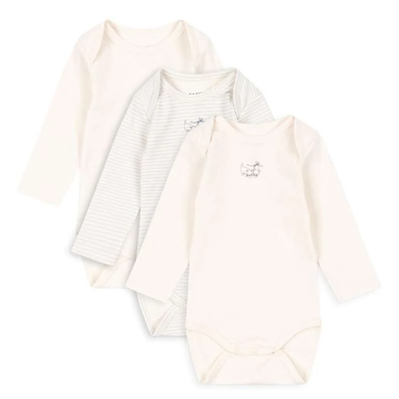 Fanga Fontana Fio Body - Langærmet - Stripe - 3-pak - OCS - Blue Mix 3m