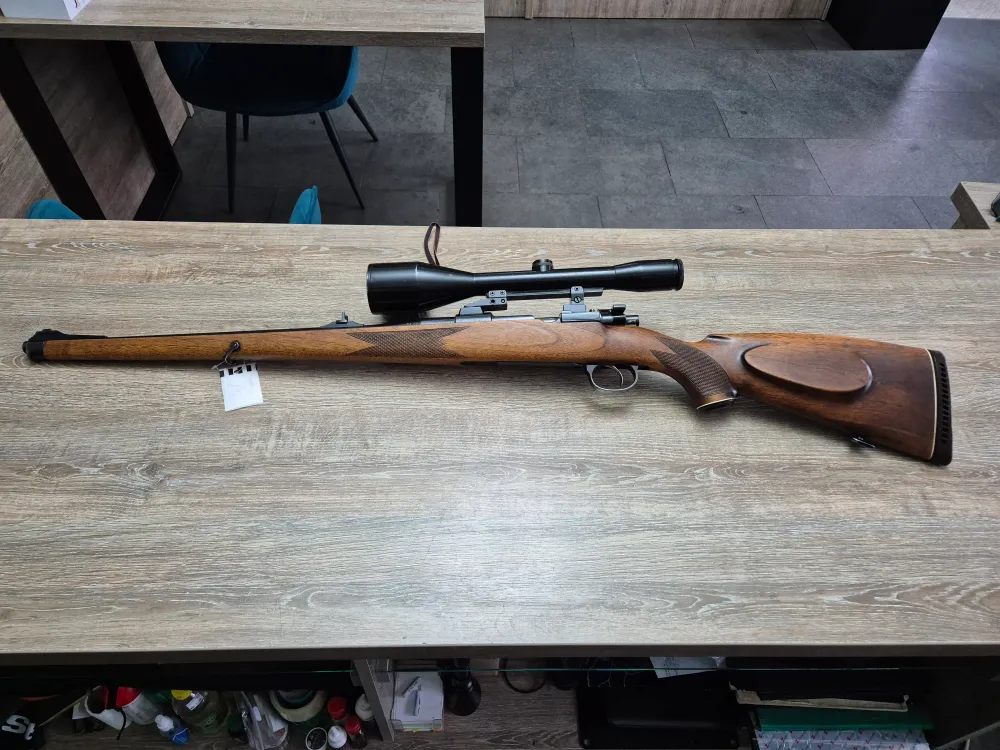 Carabina Frankonia, cal 7x57, 53cm, pat lemn Stutzen