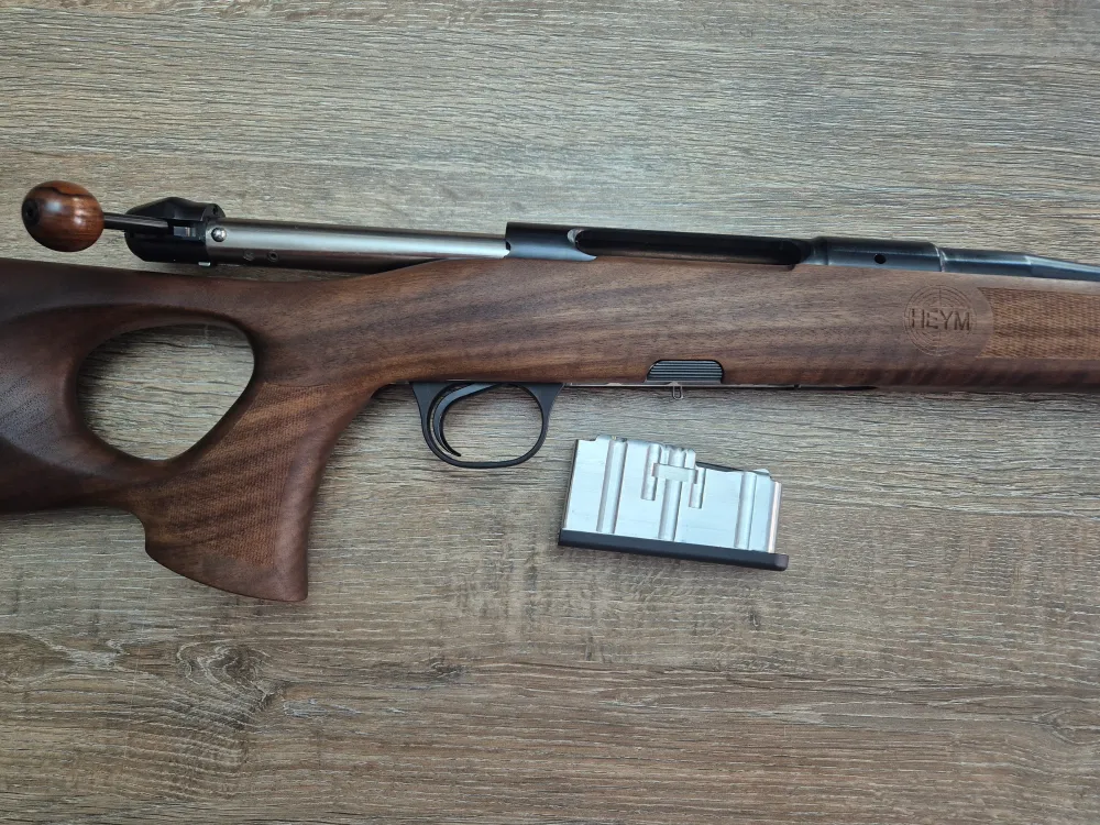 Carabina Heym SR30 Ranger-T cal 8x57 JS, 50cm, inchidere liniara, pat lemn