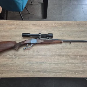 Carabina Heym-Ruger, cal 8x68S, Falling Block action, teava octogonala, Zeiss