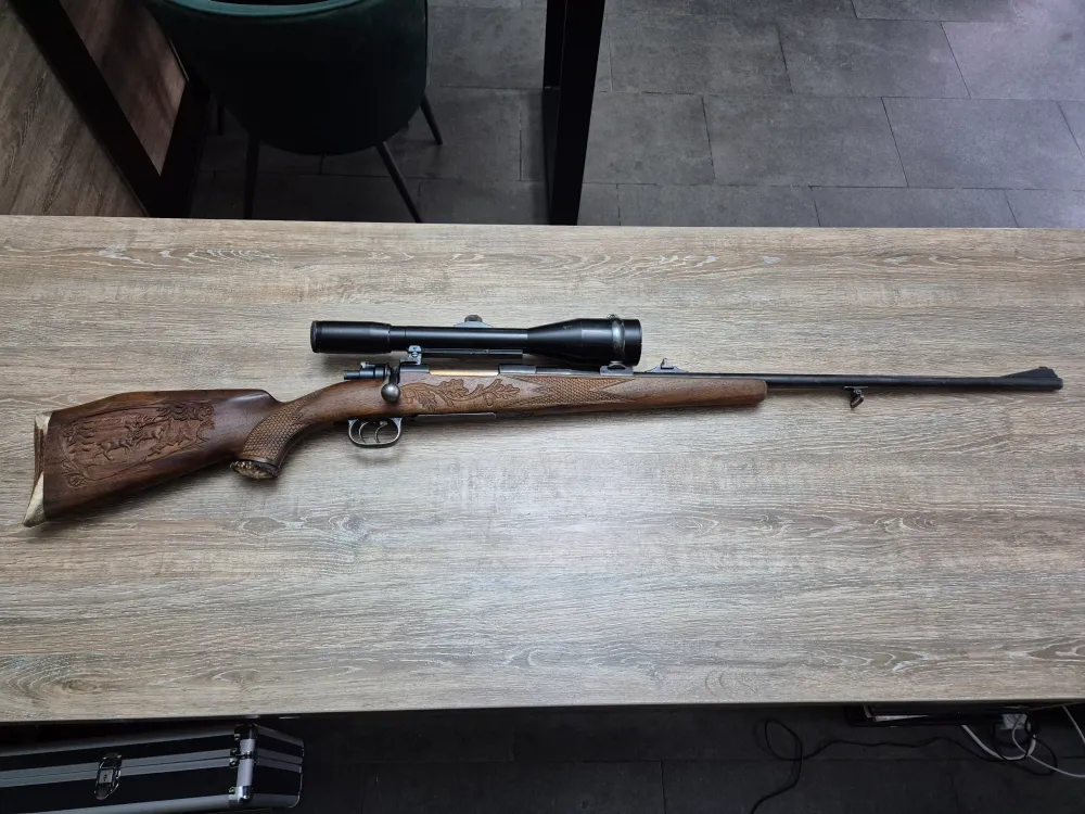 Carabina Mauser 98 cal 7mm rem mag, 65cm, luneta 2.5-9x